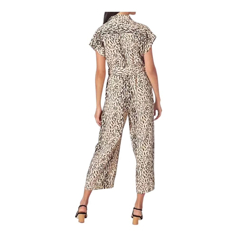 Joie Jumpsuit Jailee Leopard Print Small Relaxed … - image 5